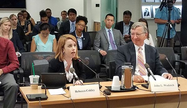 The Commission hears from Rebecca Cokley and John Wodatch on the Americans with Disabilities Act (ADA) at 27 years, July 2017