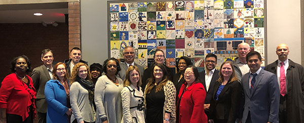 Commissioners and staff visited the United States Holocaust Memorial Museum to view the moving exhibit “Americans and the Holocaust,” March 2019