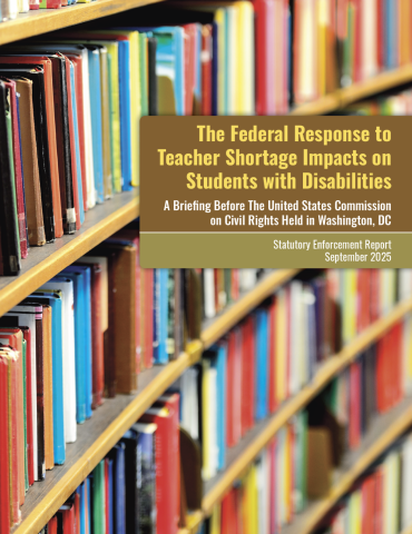 Cover page of Teacher Shortages report